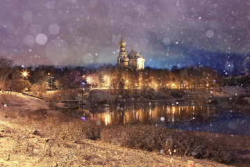 night cityscape Russia