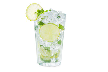 Mojito cocktail and ingredients