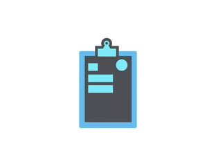 Flat vector clipboard office