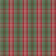 Tartan check plaid texture seamless pattern in red and green.