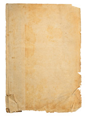 Old paper on white background.
