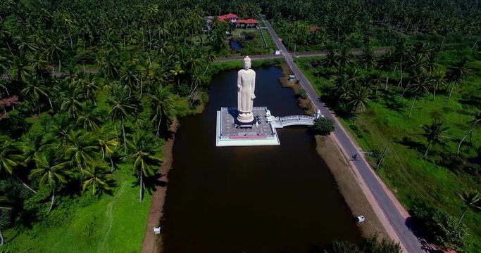 Peraliya Buddha Statue Tsunami Sri Lanka drone aerial footage