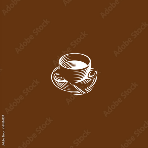Isolated Brown Color Cup In Retro Style Background Coffee Shop | quot isolated brown color cup in retro style logo logotype Isolated Brown Color Cup In Retro Style Background Coffee Shop | quot isolated brown color cup in retro style logo logotype