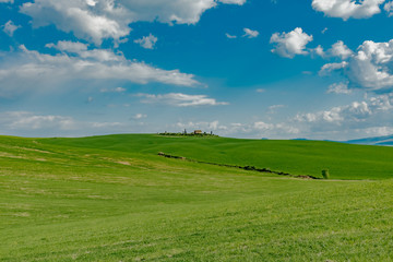 Spring landscape of the hills of southern tuscany