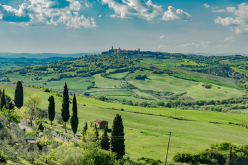 Fototapeta na wymiar Spring landscape of the hills of southern tuscany