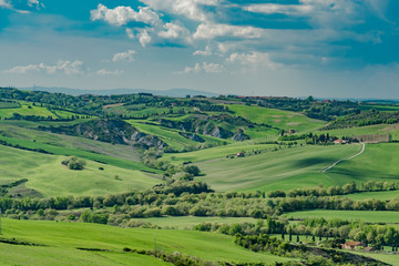 Spring landscape of the hills of southern tuscany