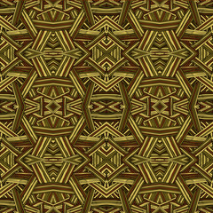 Sketch abstract  pattern on a brown background. Hand drawn