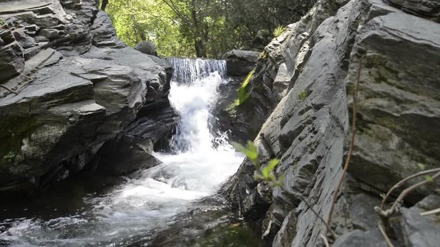 Waterfall in Spring. Kemalpasa Izmir Turkey.