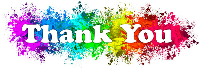 Paint Splatter Words - Thank You