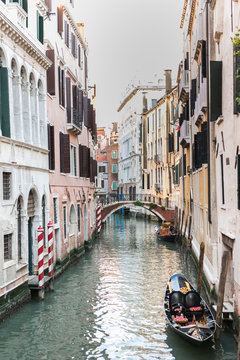 colorful canal in Venice
