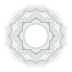 guilloche decorative element for design certificate, diploma and bank note on a white background
