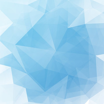 Vector illustration of blue shine triangle crystal light background