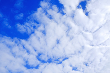 Beautiful view of clouds in blue sky