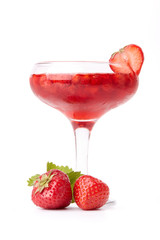 Dessert from sweet berries of strawberries