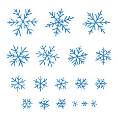 Set of vector snowflakes