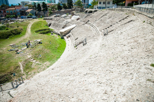 2016 Albania, Durres, historical ruins of the amphitheater