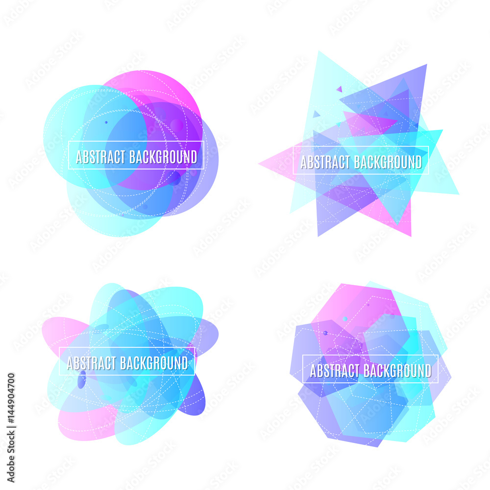 Wall mural vector illustration of abstract geometric backgrounds for trendy modern design