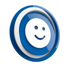 ikona plastikowa 3D niebieskie koło i pierścień