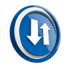 ikona plastikowa 3D niebieskie koło i pierścień