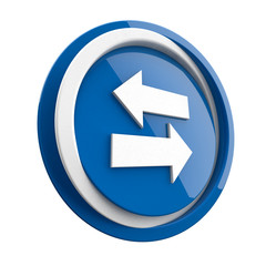 ikona plastikowa 3D niebieskie koło i pierścień