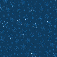 Fototapeta na wymiar Seamless pattern with snowflakes