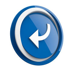 ikona plastikowa 3D niebieskie koło i pierścień