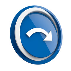 ikona plastikowa 3D niebieskie koło i pierścień