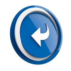 ikona plastikowa 3D niebieskie koło i pierścień