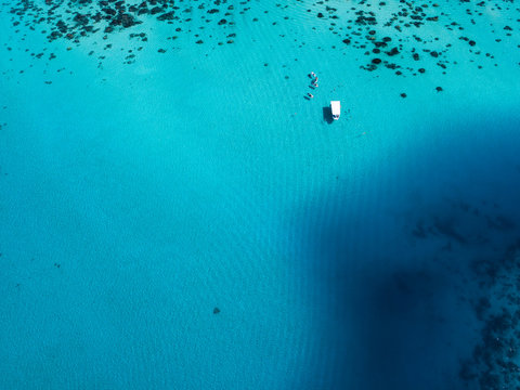 Aerial view of tropical sea, Tahiti, French Polynesia
