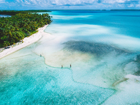 Aerial view of tropical sea, Tahiti