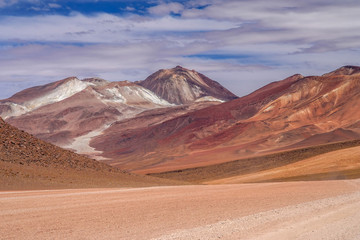 Fototapeta na wymiar Colourful Mountains of Altiplano