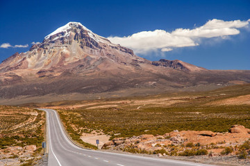 Road to Nevado Sajama