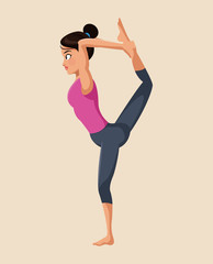 Fototapeta na wymiar woman make yoga exercise image vector illustration eps 10