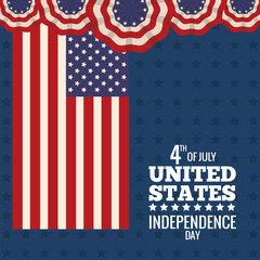 united states independence day national celebration vector illustration eps 10