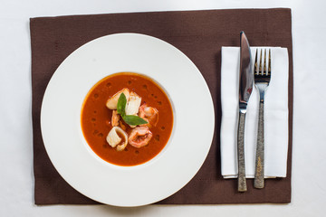 tomato seafood soup