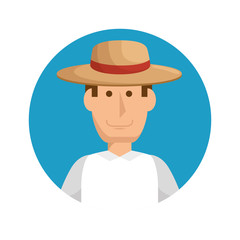 gardener avatar character icon vector illustration design