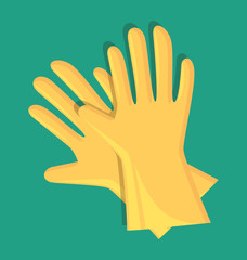 gardening gloves isolated icon vector illustration design