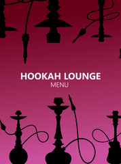 Hookah Lounge Bar Menu, Nargile, Nargila, hubble bubble (Vector Art) 



