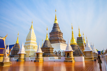 Naklejka premium Wat Bandensali Si Mueang Kaen temple in Mae Tang District Chiang Mai in Northern Thailand. It's one of the most famous temple in Chiang Mai Province.