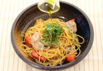 Ramen noodle with pork, beef and salmon