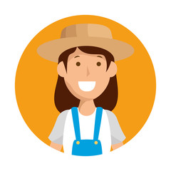 woman gardener avatar character icon vector illustration design
