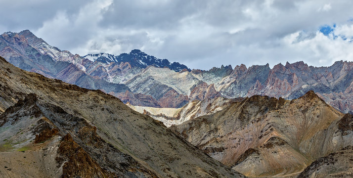 Amazing cloudscape near road from Leh to Lamayuru - Tibet, Kargil District, Leh district, Western Ladakh, Himalayas, Jammu and Kashmir, Northern India.