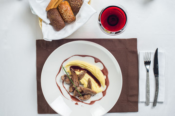 mashed potatoes with Beef tongue