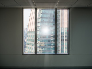 Sun light from windows, office and condominium building view