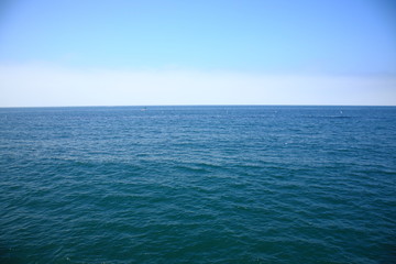 Obraz premium Pacific Ocean - A view of the Pacific Ocean from the Santa Monica Pier in California.