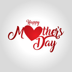 happy mothers day greeting card vector illustration