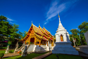 Fototapeta premium Phrasing Temple in Chiang Mai Province. it's one of the most famous and oldest temples in Chiang Mai Province Northern Thailand.