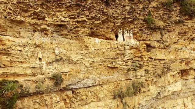 PERU: Carajia. Karajia is a known place of sarcophagi of the pre-inca culture of the Chachapoya in Peru, South America.