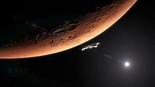 Spaceship Leaving Mars