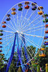Attraction the Ferris wheel in the Park.